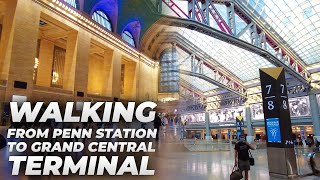 Walking NYC  Penn Station to Times Square amp Grand Central Terminal July 2021 [upl. by Leksehc]