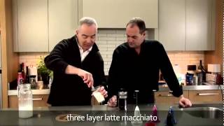 aerolatte  milk frother makes three layer caffè latte macchiato [upl. by Cesya]