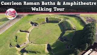 CAERLEON ROMAN BATHS amp AMPHITHEATRE WALES  Walking Tour  Pinned on Places [upl. by Greenquist]