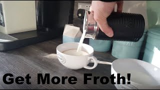 How to Get More Froth from Your Nespresso Coffee Aeroccino  Nespresso tips and help [upl. by Avon]