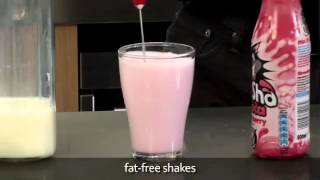 How to make a fat free milkshake using an aerolatte milk frother [upl. by Nosirrag]