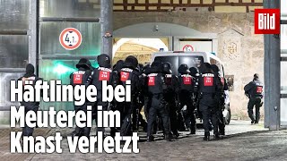 Gefängnismeuterei Polizei stürmt Knast in Thüringen  JVA Untermaßfeld [upl. by Oxley]